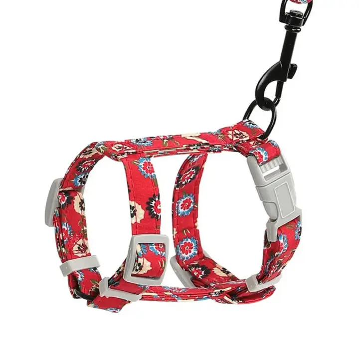 Juego De Arnes Para Gatos Y Perros Con Correa Larga Y Fijación En El Pecho Accesorios Para Mascotas Material De Algodón - 1