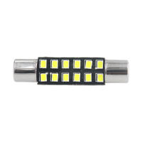 10PCS Lámparas LED Para Coche 28MM 31MM 6612F 6614F Luz De Espejo Vánvaria Festoon Ambar Y Blanco 12 SMD No Polaridad - details 2