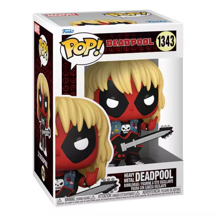 Funko Pop! 1343 Marvel: Deadpool - Heavy Metal Band Member Band - Figura de Vinilo Coleccionable - Idea de Regalo - Mercancia Oficial - Juguetes para Niños y Adultos - Marvel Fans - 1