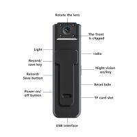Grabadora Mini 1080P, Compacta y Avanzada Portátil, Conexión Inalámbrica, Rotación de 180 Grados, con Clip de Bolsillo y Función de Visión Nocturna Infrarroja, Cámara de Patrulla Portátil - details 1