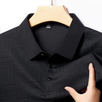Camisa Polo Para Hombre De Color Sólido Casual Manga Larga Transpirable Cómoda Versátil Top Moda Negocios - details 7
