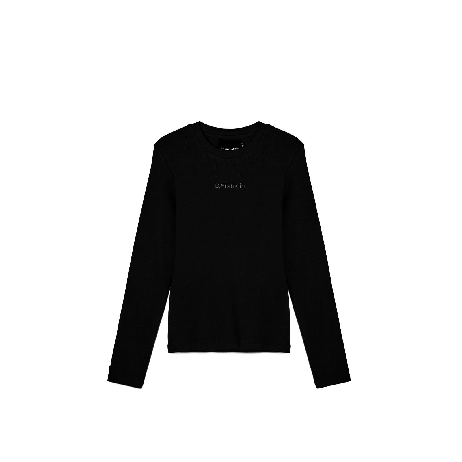 D.Franklin Top Mujer de Manga Larga Modelo Rib   - Camiseta para Mujer - Moda casual Mujer