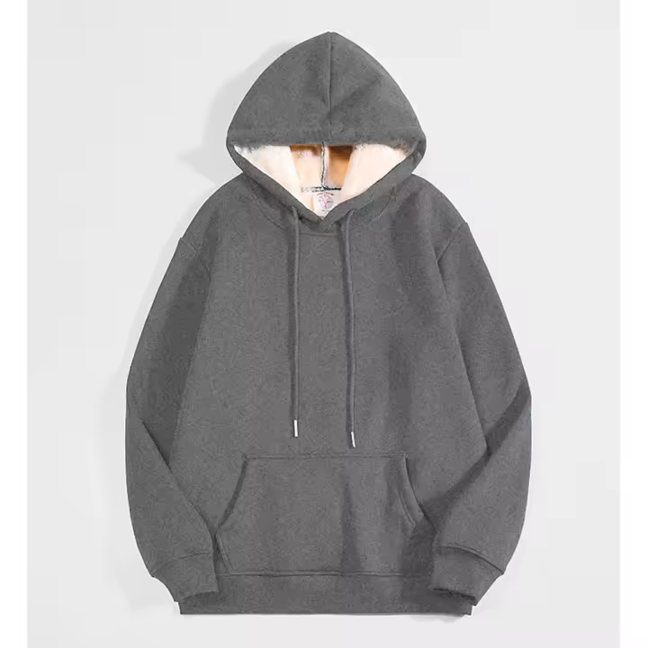  Sudadera De Lana De Cabra Abrigada Para Hombre Sudadera Deportiva Casual De Algodón Acrílico Negro Azul Marino Para Calle - 1