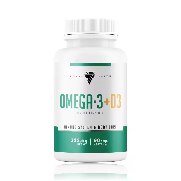 Omega 3 + Vitamina D3 | 90 Cápsulas | Suplemento Dietético | Salud Cardiovascular y Ósea | TREC NUTRITION - 1