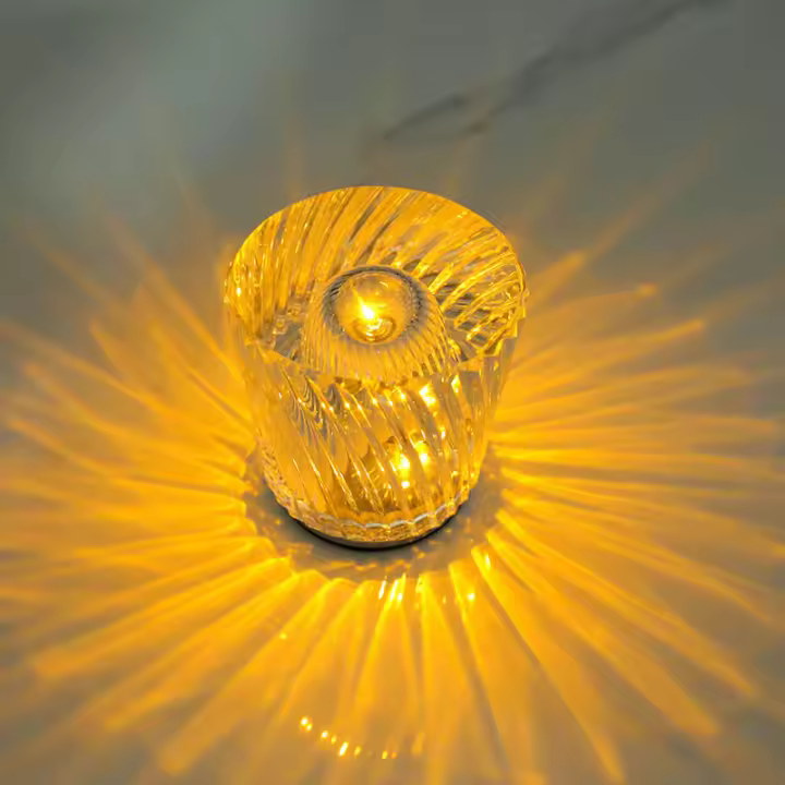 Lámpara De Cristal USB Recargable LED Para Dormitorio Y Sala De Estar Decoración De Fiesta Luz Creativa LT048 - 1