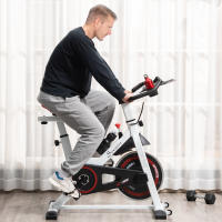 HOMCOM Bicicleta Estática Bicicleta de Fitness Pantalla LCD Asiento Manillar Ajustable Volante de Inercia 8kg Resistencia Regulable 103x53x110-114 cm Acero - details 1