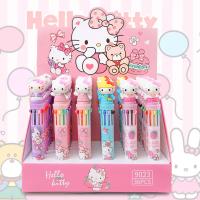 Nuevo Sanrio 18/36pcs Bolígrafo De Punto De Sombra 0.7mm Hello Kitty 10-colores Dibujo Animado Para Escritura Estudiantes Suministros Escolares Y Oficina - details 0