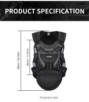 Chaleco Protector De Espalda WOSAWE Para Motociclistas Adulto Protección De Columna Y Pecho Para MTB Y Motocross Chaleco Protector Corporal Para Chaqueta De Motocicleta - details 12