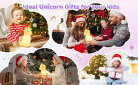 Unicornio Luz Nocturna Infantil, 7 Colores Lampara Bebe Noche, Silicona Luz Bebe Nocturna, Capacidad de la bateria1200mAh, Luz Quitamiedos Infantil Luz, Unicornios para Niñas, Conexion USB - details 7