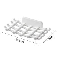 Soporte Para Jabón De Pared Sin Perforar Alto Rendimiento Para Baños Modernos Estante De Drenaje De Plástico De 15 * 9 Cm - details 9