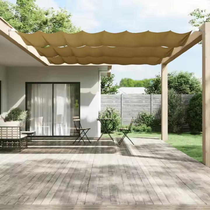 vidaXL TOLDO VERTICAL BEIGE 140X420 CM TELA OXFORD - 1