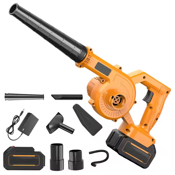 Soplador y soplador de aire de succión 2 en 1 de 21V, soplador de hojas eléctrico, barredora de polvo cepillado para jardín doméstico, pelo de mascotas para batería Makita de 18V - 1