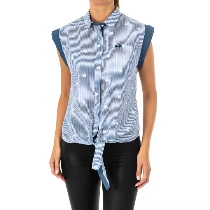 La Martina-Camisa sin mangas con cuello de solapa LWC303 para Mujer - 1