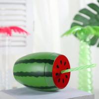 Botella De Agua Con Pajita De Plástico Multicolor Fruta De Dibujos Animados Regalo Sandía Limón Fresa Piña Deporte Y Salud - details 19
