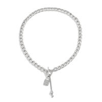 Collar De Moda Para Mujer Con Cadena Gruesa Y Llavero Brillante Accesorio Lindo Para El Cuello Joyería Al Final De 2024 - details 8