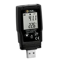 PCE Instruments Registrador de datos de humedad y temperatura / Pantalla LCD / Rango: -30 ... +60 °C / Exportación de datos inmediata en formato pdf y csv / Software / Interfaz USB-A / Memoria para 13.340 valores  PCE-PDFL 10 - details 0