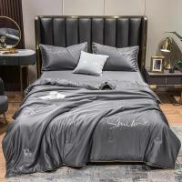 Sábana De Seda Lavada 100% Para Verano Con Bordado Suave Y Frío Almohadilla De Cama Seda Suave Y Fría Para Uso Doméstico Y Hotel - details 0