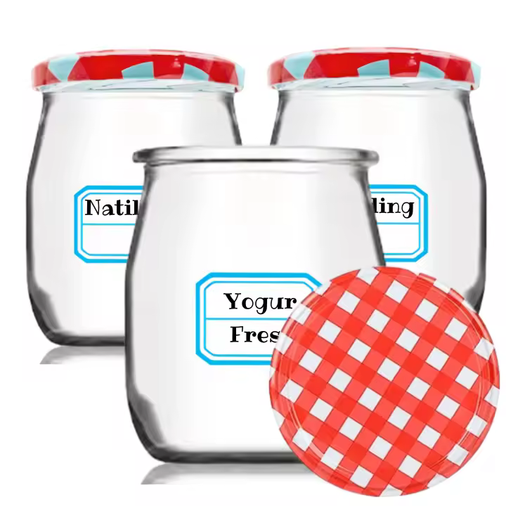 MundoTarros - Vasos de Yogur y Postre de Cristal de 150 ml con Tapa Metálica + Ebook con 102 recetas para realizar en tarros - Perfectos Para Yogur, Natillas, Pudding, Potitos - Frasco Apto para Microondas y Lavavajillas - Incluye Etiquetas - 1