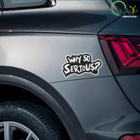 Pegatina De Coche Divertida En Inglés "Why So Serious" Para Ventanas De Auto Motocicleta Tanque De Combustible Cuerpo De Scooter Y Casco De Carreras Vinilo Decales - details 3