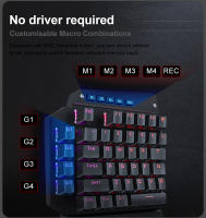 Teclado Mecánico De Juego E-YOOSO K700 RGB Con Switches Rojos Y Cableado 44 Teclas Programables One-handed Para PC Y Laptop - details 2