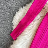 Vestido De Encaje Con Manga Larga Para Mujer Ropa De Fiesta Retro O-Neck Ajustado Estilo Coreano Poliéster Mid-Calf - details 23