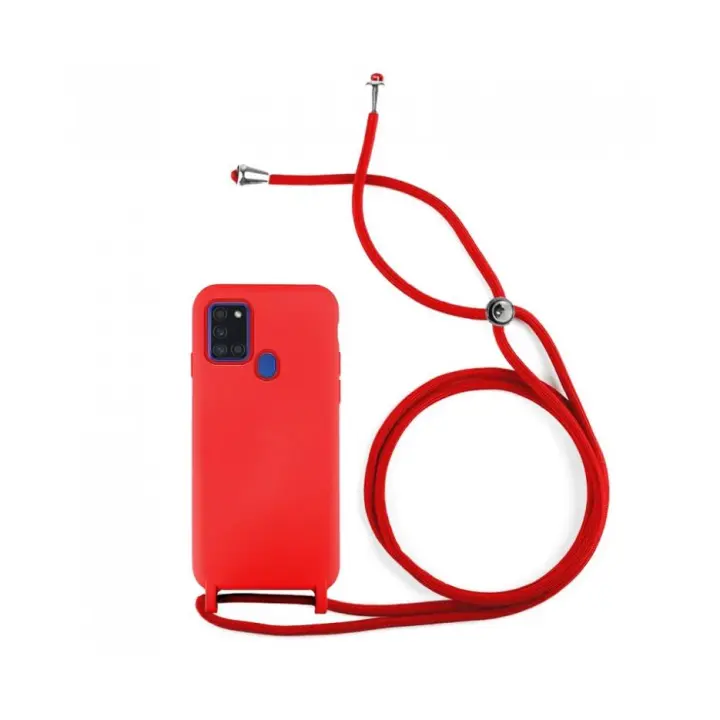 Funda para Samsung A21s cordón REFORZADA PREMIUM Color ROJA CARCASA Tecnodual - 1