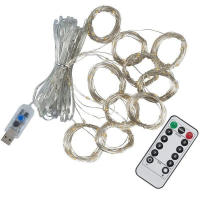Luces LED Para Cortina Con Control Remoto Y Alimentación USB Decoración Navideña Y Año Nuevo Luz Faeira Para Ventana - details 3
