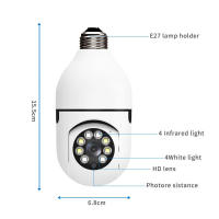 Cámara Inteligente HD 1080P E27 Bombilla WIFI Con Visión Nocturna Audio Bidireccional Seguimiento Humano Para Seguridad Doméstica Y Exterior - details 32