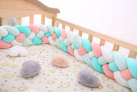 Protector de cuna para bebé, tejido a mano danés con trenza de cuatro hilos, anticolisión. - details 10
