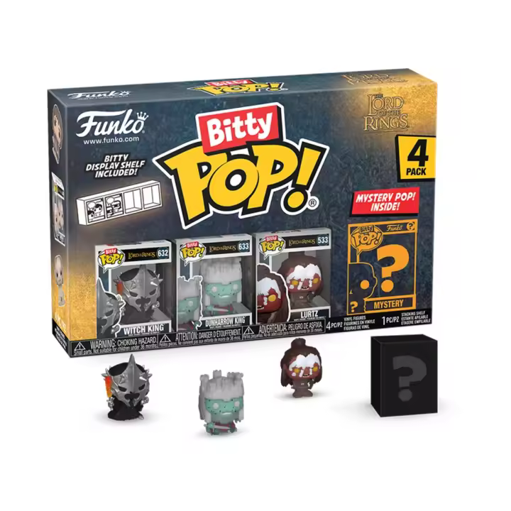 FUNKO BITTY POP! EL SEÑOR DE LOS ANILLOS - REY BRUJO, REY DE LOS MUERTOS, LURTZ Y ¿?, 75459, TIENDA CON LICENCIA OFICIAL - 1
