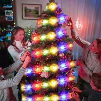 Luces De Navidad LED En Cadena Decoración De Árbol De Navidad Y Casa Tiras De Lantejuelas De Encaje Brillante Para Año Nuevo 2024 - details 10