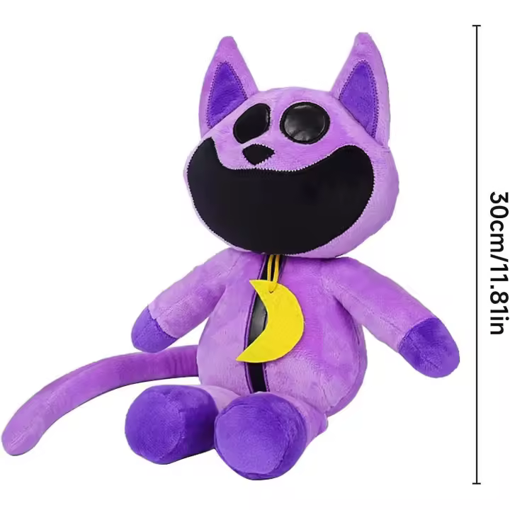 Smiling Critters Plush, 12in CatNap Plush Funny Smiling Critters Plushies, Lindos animales de Plush almohada muñeca juguetes para fans Niños (CatNap DogDay) - 1