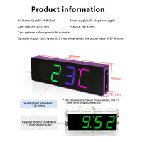 Kit De Bricolaje Para Reloj Digital Colorido DIY Con LED RGB Práctica De Soldadura Y Producción De Piezas Sueltas - details 4