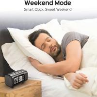 Reloj De Alarma Con Proyección De Radio Digital Para Dormitorio Monitor De Temperatura 4 Niveles De Dimmer 12/24H Reloj De Mesa Silencioso - details 0