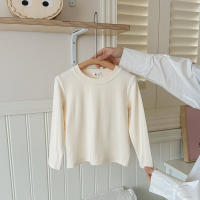 Camiseta De Algodón Para Niños Y Niñas Con Manga Larga En 9 Colores Estilo Casual Solido Base Coat Ropa De Ocio Unisex - details 20