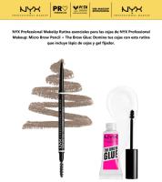NYX Professional MakeUp | Rutina esenciales para las cejas: Micro Brow Pencil tono COOL ASH Brown+ The Brow Glue: Domina tus cejas con esta rutina que incluye lápiz de cejas y gel fijador. - details 1