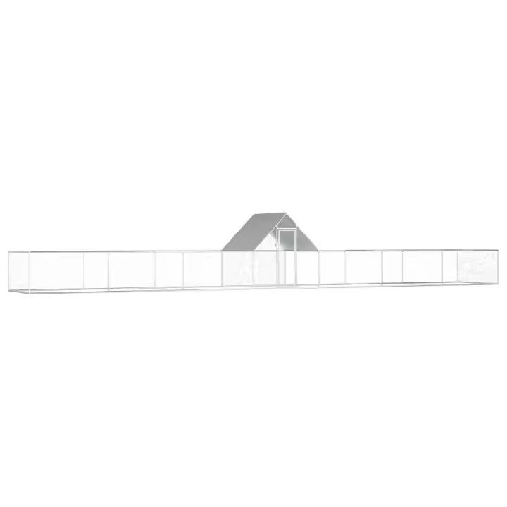 vidaXL GALLINERO ACERO GALVANIZADO 14X2X2 M - 1