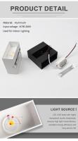 Lámpara De Pared LED 6W Energía Eficaz Iluminación Interior Luz De Aluminio Disponible En Negro Y Blanco Iluminación Contemporánea Para Cocina Dormitorio Estudio Baño - details 9