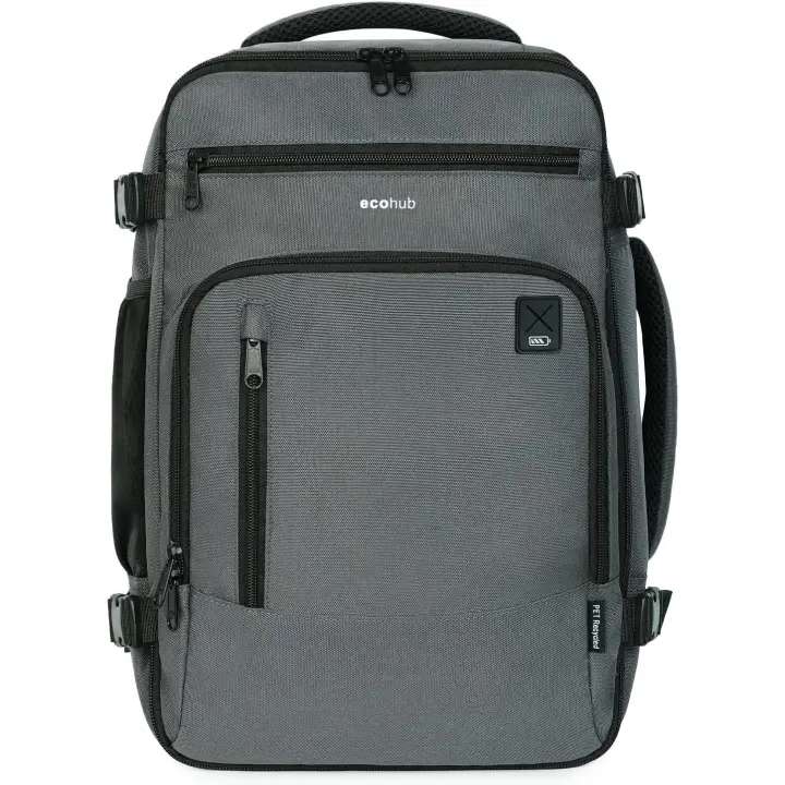 Ryanair Mochila de viaje Avión de cabina 40x20x25 Maletas de viaje de cabina Bolsa de viaje Bolsa de ordenador portátil Estuche de mano Debajo del asiento Mochila Eco para mascotas para equipaje de mano 20L, gris, 40x25x20 cm, portátil - 1