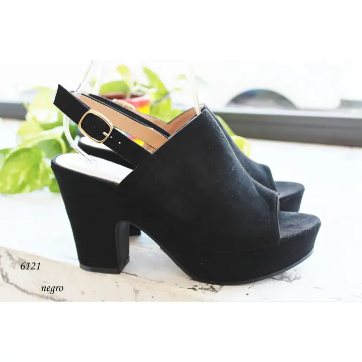 Zapato tacon cuña plataforma negro Muy comodo y ponible para TODO - 1