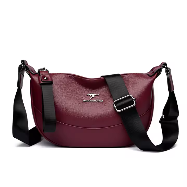 Bolso de mano de cuero suave para Mujer, Bandolera de hombro, de gran capacidad, de Marca genuina - 1