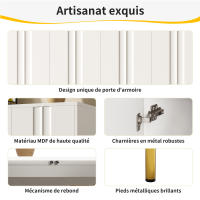 Gabinete de Comedor independiente 140x40x85,9 cm | Diseño Único con Puertas Personalizados | Pitas Metálicas Durables y Estables | Amplio Espacio de Almacenamiento para Sala de comedor - details 3
