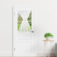 Cortinas De Puerta Transparentes Voile Floral Cortinas De Ventana Modernas Cortina De Puerta Semi-Translúcida Con Bolsa De Rodillo - details 18