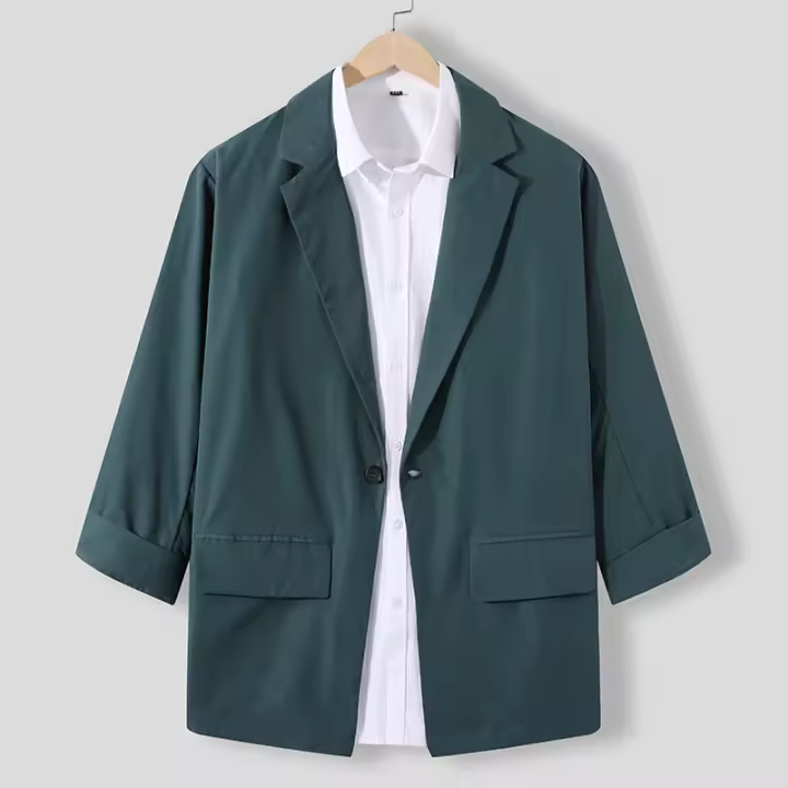 Incernun Chaqueta De Hombre Estilo Coreano 2024 Moda Casual Manga Larga Suelta Ajustada Talla S-5XL Ropa De Calle Unisex - 1