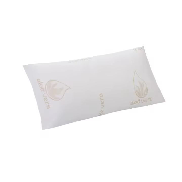 STARLEY- --Almohada Con Funda Aloe Vera 100% Fibras Suave Confortable Transpirable Adaptable Hipoalergénica Antiácaros Indeformable Ecológica 70/80/90/105/135/150Cm - 1