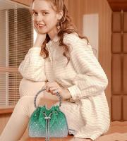 Monedero con cristales brillantes y diamantes de imitación para mujer, bolso de mano brillante, bolso cruzado para boda, fiesta de graduación - details 3