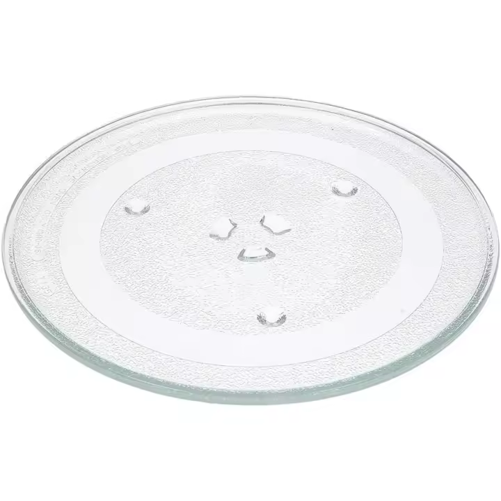 Anakel Home Plato de Microondas Giratorio con 3 Pestañas Ø28,8cm de Diámetro Exterior I Vidrio Reforzado de Larga Duración I Universal I Sistema Antideslizante I - 1