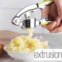 Prensa de Ajo Profesional de Maple inoxidable with Mango códodo, Diseño Liviano y ergonómico, fácil de usar y limpiar, DiGa Adiós a las manos apestadas - details 0