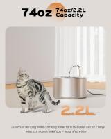 Fuentes de Agua para mascotas de Maple inoxidable, Grifo de bebida automático de metal para interiores para GATOS/Perros - details 2