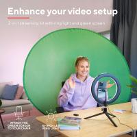 Trust Maku+ Aro de Luz 10" con Green Screen, Fondo Fotográfico Verde, Anillo de Luz con Trípode y Soporte para Móvil, Control Remoto Bluetooth,  Selfie,  TikTok,  Youtube,  Maquillaje,  Fotografía - details 10
